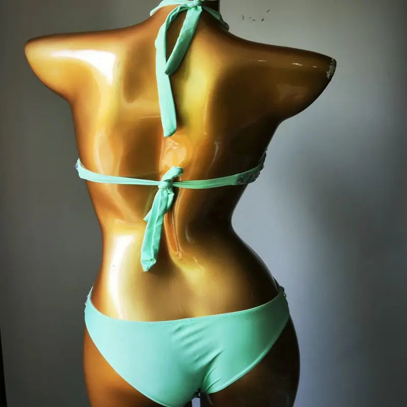 Sexy Backless Rhinestones Beaded Bodysuit Nightclub DJ Pole Dance Crystal Leotard Dancer Party Rave Stage Performance Costume