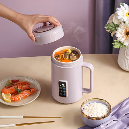 12-Hour Multi-Functional Portable Cooker - Electric Kettle for Soup, Porridge, Stew, Noodles, and Drinks - Compact Smart Household Appliance with Integrated Boil Pot for Convenient Cooking