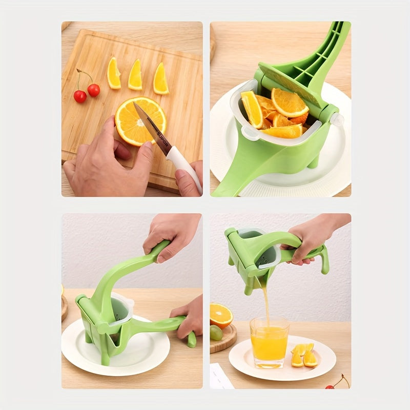 1pc Handheld Manual Citrus Juicer - Multifunctional Lemon & Orange Squeezer, Durable Plastic, Essential Kitchen Gadget