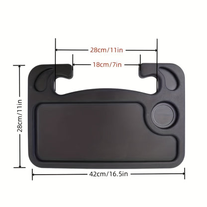 Premium Multifunction Car Steering Wheel Tray - Versatile Portable Table for Eating, Working & Storing - Perfect Workstation on Wheels, Fits Most Cars