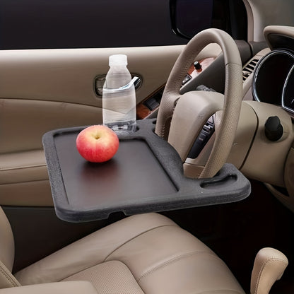 Premium Multifunction Car Steering Wheel Tray - Versatile Portable Table for Eating, Working & Storing - Perfect Workstation on Wheels, Fits Most Cars