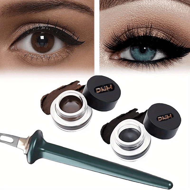 Precise Reusable Silicone Eyeliner Kit - Luxurious Cream, Smudge-Proof Waterproof, Effortless No-Skip Application - Premium Tool with Bonus High-Quality Eyeliner Cream