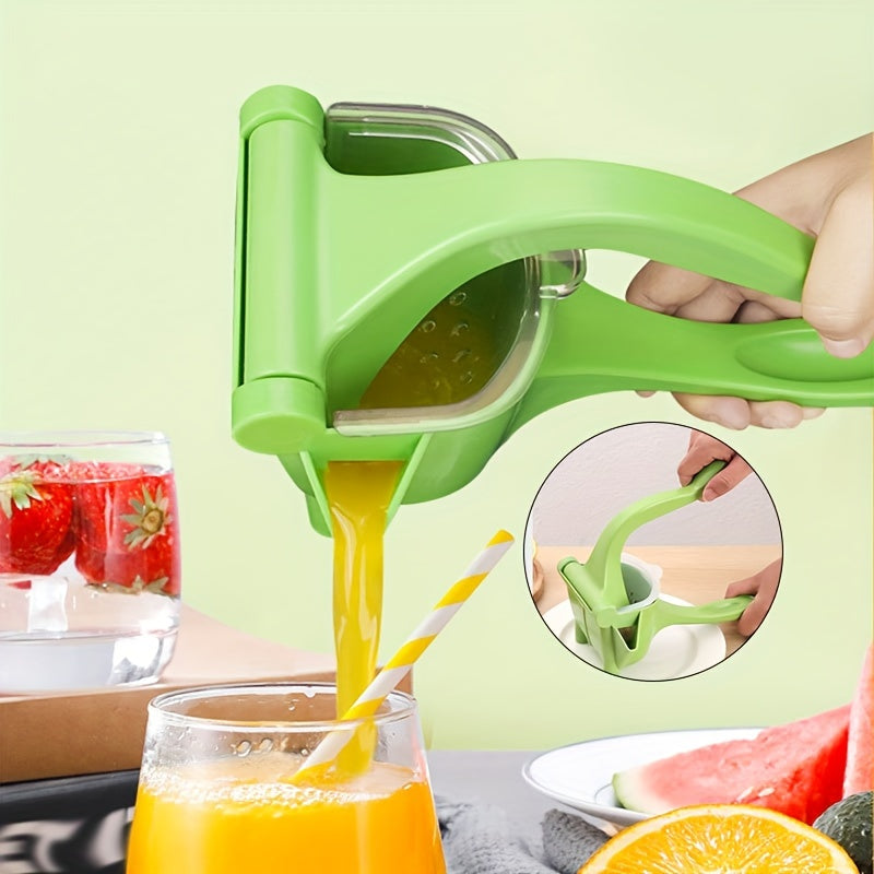 1pc Handheld Manual Citrus Juicer - Multifunctional Lemon & Orange Squeezer, Durable Plastic, Essential Kitchen Gadget