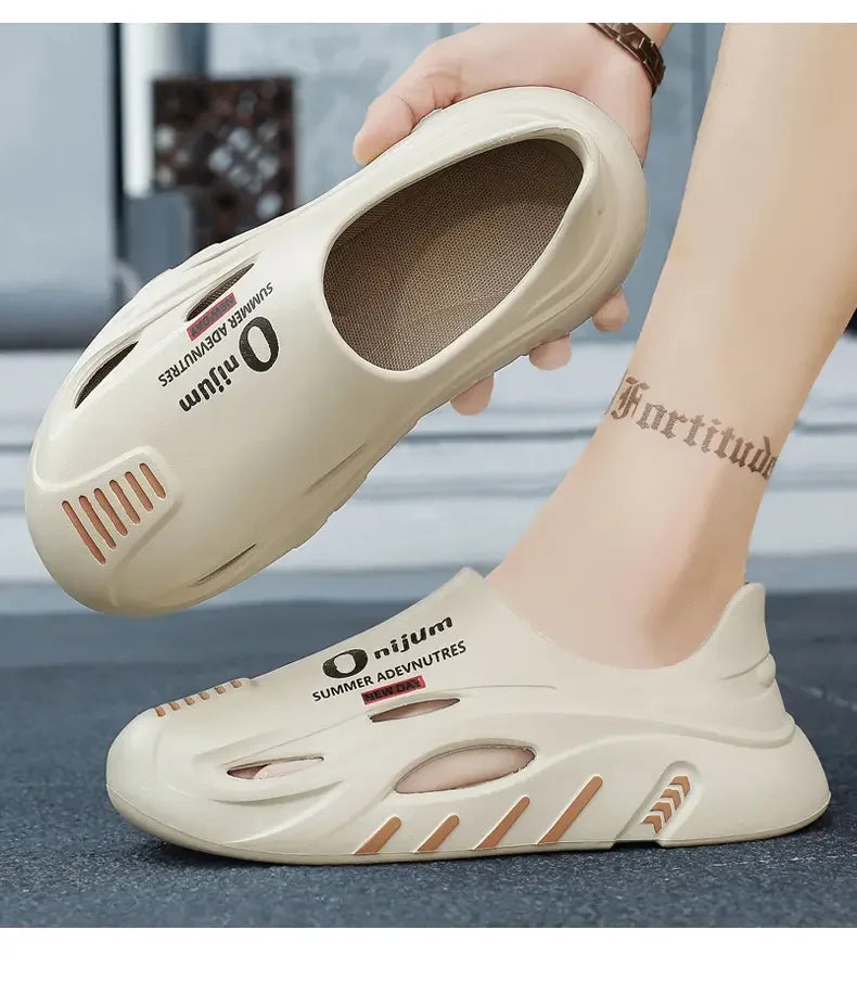 Men Summer Comfortable Beach Sandals Male Flip Flops Outdoor Thick Soft Clogs Casual Man Water Garden Shoes Women Beach Slippers