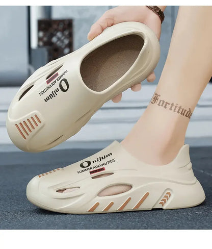 Men Summer Comfortable Beach Sandals Male Flip Flops Outdoor Thick Soft Clogs Casual Man Water Garden Shoes Women Beach Slippers