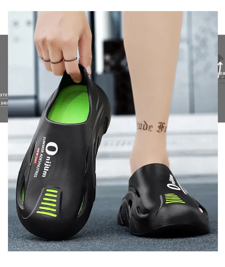 Men Summer Comfortable Beach Sandals Male Flip Flops Outdoor Thick Soft Clogs Casual Man Water Garden Shoes Women Beach Slippers