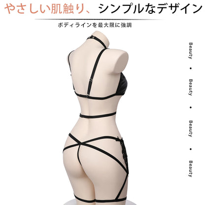 SENMHS Sexy Lingerie Black Bra Underwear Set Women Mesh Through Cover-up Nightclub Bar Pole Dance Suit Gogo Dancer Outfit