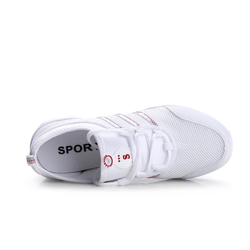 Breathable Women's Jazz Shoes Lace-up Modern Dance Shoes Lady Comfortable Air Cushion Platform Sneakers for Dancing Walking