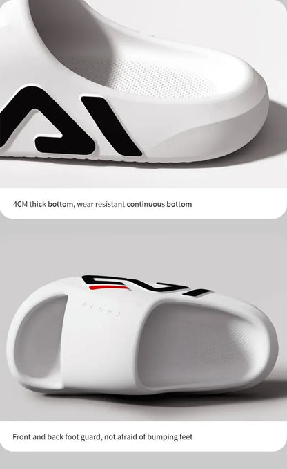 Extra-thick Sole Men Soft Air Cushion Casual Slippers EVA Sandals Fashion Flip Flops Outdoor Summer Seaside Beach Shoes