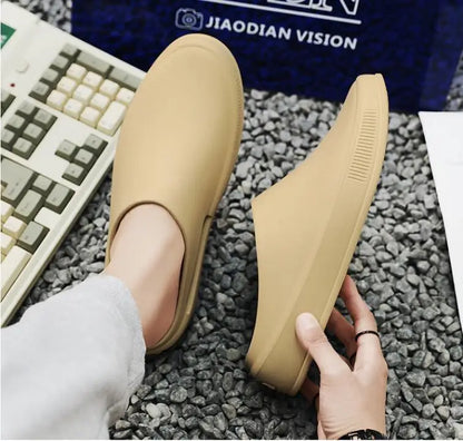 Classic Men's Solid EVA Summer Slippers High Quality Mens Casual Waterproof Shoes Men Slip-on Outdoor Slipper Man Beach Slides