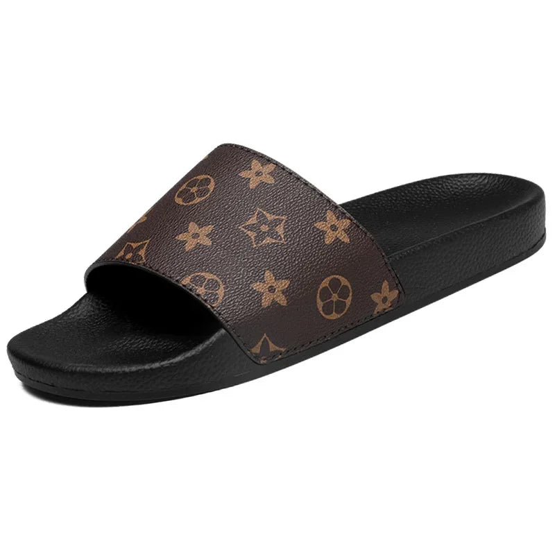 European Style Men's Slippers 2024 Summer Outdoor Plus Size Soft Bottom Casual One-Piece Sandals Rubber Sole Men's Flip Flops