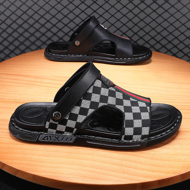 Men's Slippers Summer 2024 Beach Slippers High Quality Non-Slip Flip Flops Soft Sole Outdoor Indoor Slides Slippers Male