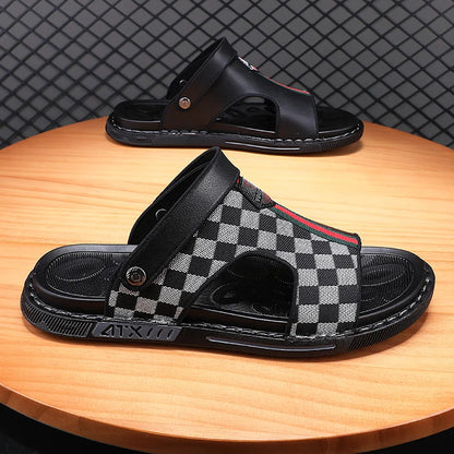 Men's Slippers Summer 2024 Beach Slippers High Quality Non-Slip Flip Flops Soft Sole Outdoor Indoor Slides Slippers Male