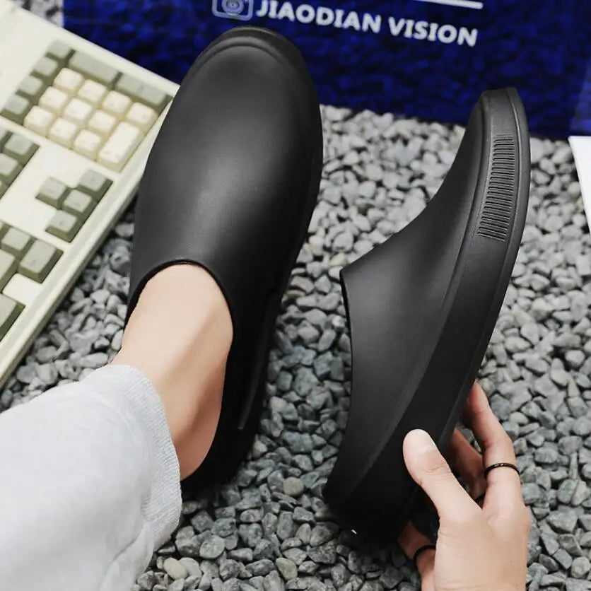 Classic Men's Solid EVA Summer Slippers High Quality Mens Casual Waterproof Shoes Men Slip-on Outdoor Slipper Man Beach Slides