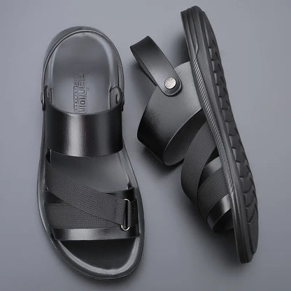 Slippers Outdoor Summer Wear-resistant Anti-slip Joker Trend Soft-soled Men's Casual Shoes.