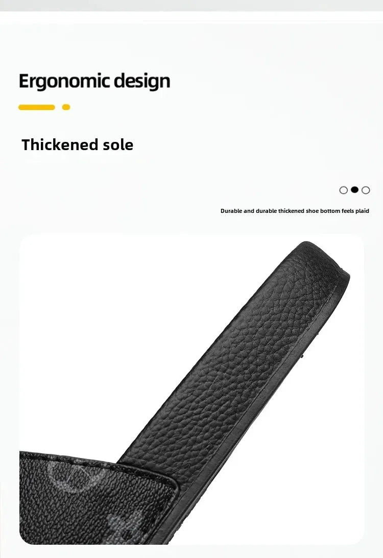 European Style Men's Slippers 2024 Summer Outdoor Plus Size Soft Bottom Casual One-Piece Sandals Rubber Sole Men's Flip Flops