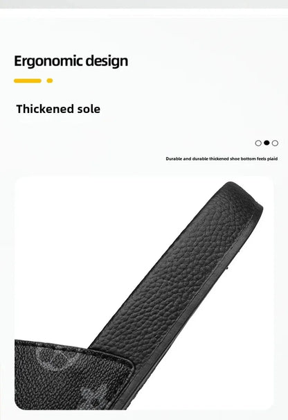 European Style Men's Slippers 2024 Summer Outdoor Plus Size Soft Bottom Casual One-Piece Sandals Rubber Sole Men's Flip Flops