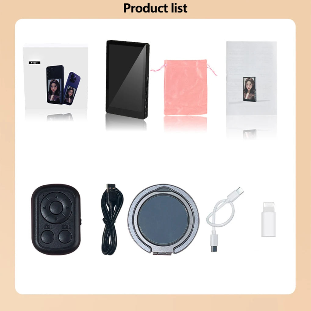 Smartphone Wireless Magnetic Monitor Screen For Smartphone Magsafe Vlog Live Stream Video Recording for iPhone Android phone