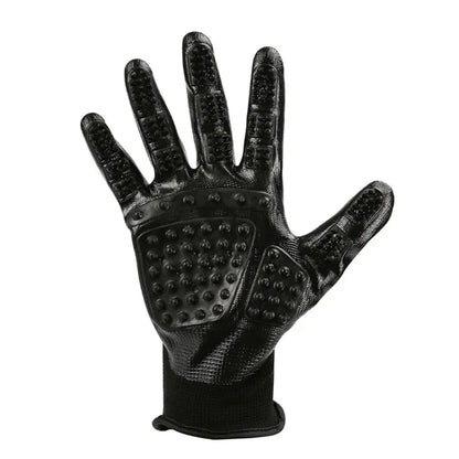 A Pair of Pet Bath Gloves Massage Clean Remove Floating Hair Pet Grooming Hair Removal Rubber Wear Resistant Non-Slip Pet Gloves