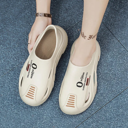 Men Summer Comfortable Beach Sandals Male Flip Flops Outdoor Thick Soft Clogs Casual Man Water Garden Shoes Women Beach Slippers