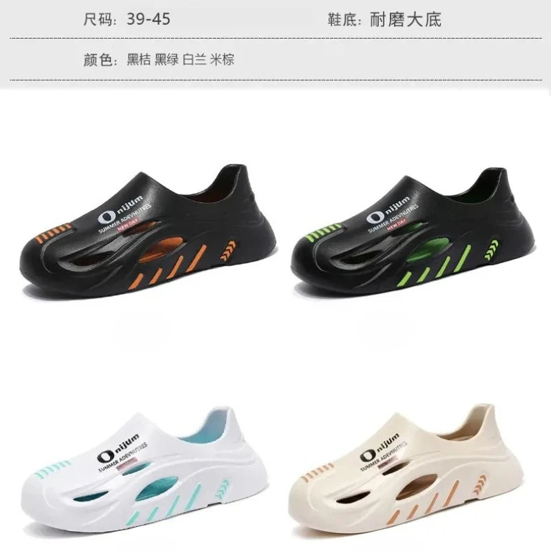 Men Summer Comfortable Beach Sandals Male Flip Flops Outdoor Thick Soft Clogs Casual Man Water Garden Shoes Women Beach Slippers