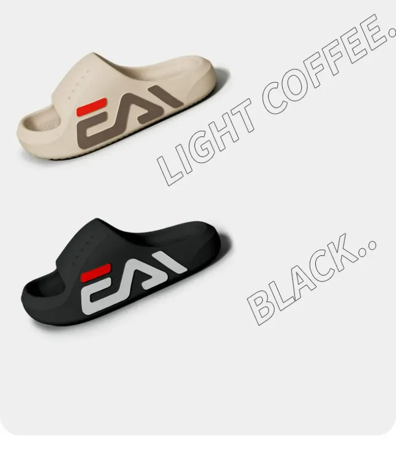 Extra-thick Sole Men Soft Air Cushion Casual Slippers EVA Sandals Fashion Flip Flops Outdoor Summer Seaside Beach Shoes