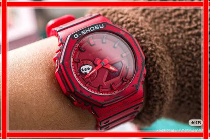 Comic Sport Electronic Unisex Watch Full Function LED Dual Display World Time Large Dial