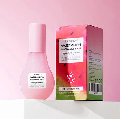 Watermelon Glow Niacinamide Facial Essence Hydrating Nourish Dew Drops Highlight Priming Liquid For Skincare 60ml Makeup Cream