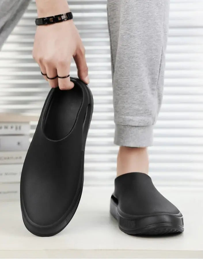 Classic Men's Solid EVA Summer Slippers High Quality Mens Casual Waterproof Shoes Men Slip-on Outdoor Slipper Man Beach Slides