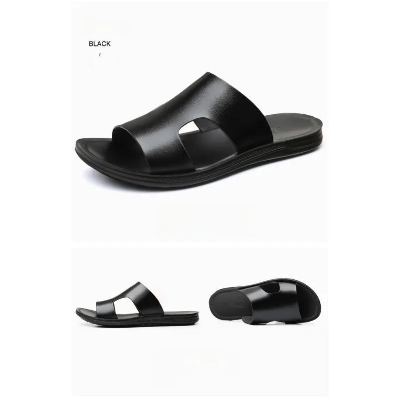 Slippers Outdoor Summer Wear-resistant Anti-slip Joker Trend Soft-soled Men's Casual Shoes.
