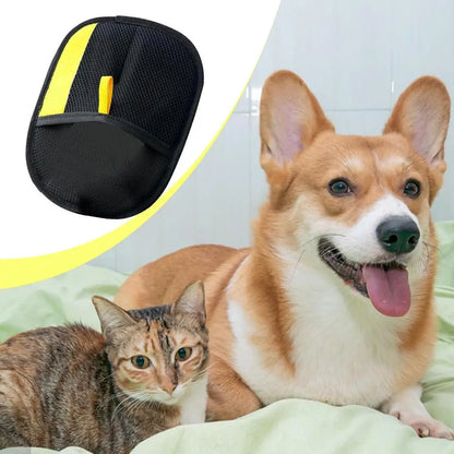 Pet Static Dedusting Brush Grooming Gloves Pet Hair Remover Brush Double-Sided Removing Dog Cat Hair Sofa Carpet Clothes