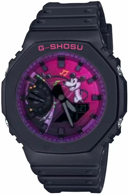 Comic Sport Electronic Unisex Watch Full Function LED Dual Display World Time Large Dial