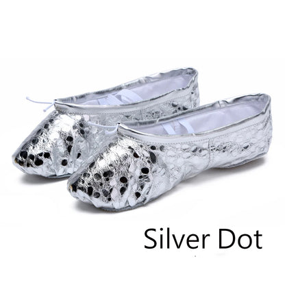 Princess Shining Girls Ballet Shoes Soft Sole Ballet Dance Slippers Ladies Ballerina Ballet Shoes Women Gymnastics Dance Shoes