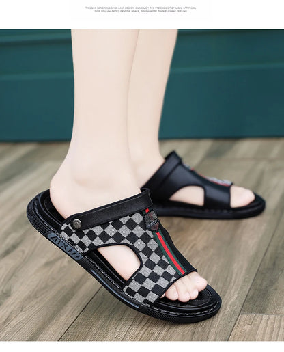Men's Slippers Summer 2024 Beach Slippers High Quality Non-Slip Flip Flops Soft Sole Outdoor Indoor Slides Slippers Male