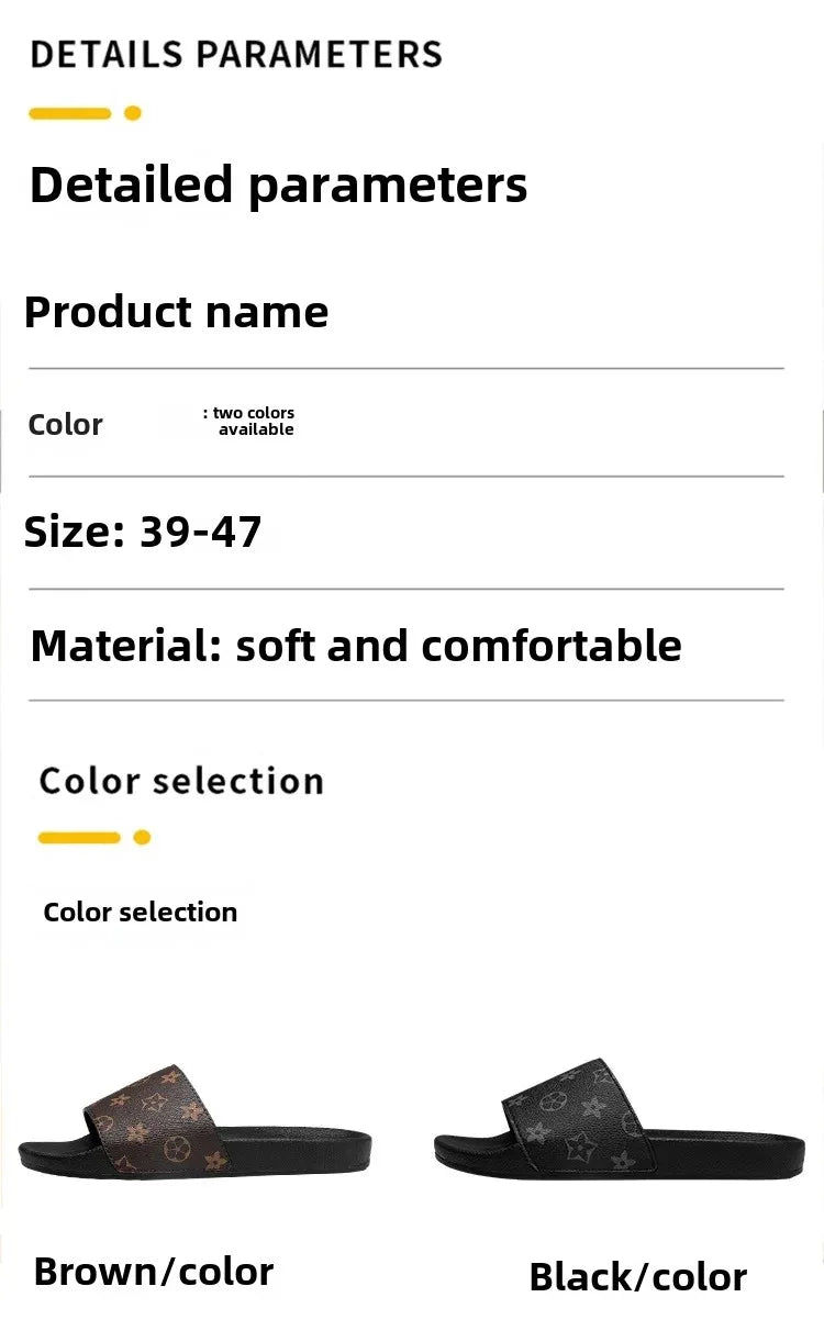 European Style Men's Slippers 2024 Summer Outdoor Plus Size Soft Bottom Casual One-Piece Sandals Rubber Sole Men's Flip Flops