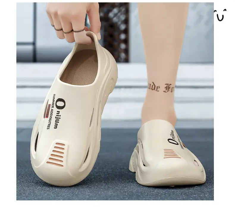 Men Summer Comfortable Beach Sandals Male Flip Flops Outdoor Thick Soft Clogs Casual Man Water Garden Shoes Women Beach Slippers