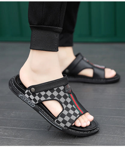 Men's Slippers Summer 2024 Beach Slippers High Quality Non-Slip Flip Flops Soft Sole Outdoor Indoor Slides Slippers Male