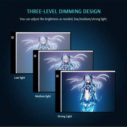 1pc A4 Digital Graphics Tablet: LED Light Box Pad for Writing, Painting, Drawing and Tracing - USB Electronic Art Copy Board
