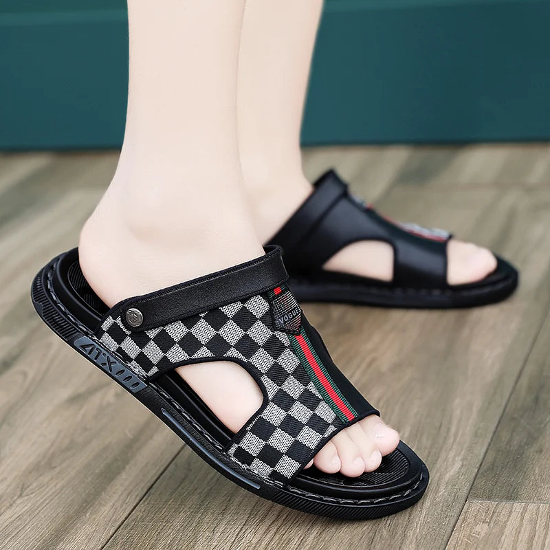 Men's Slippers Summer 2024 Beach Slippers High Quality Non-Slip Flip Flops Soft Sole Outdoor Indoor Slides Slippers Male