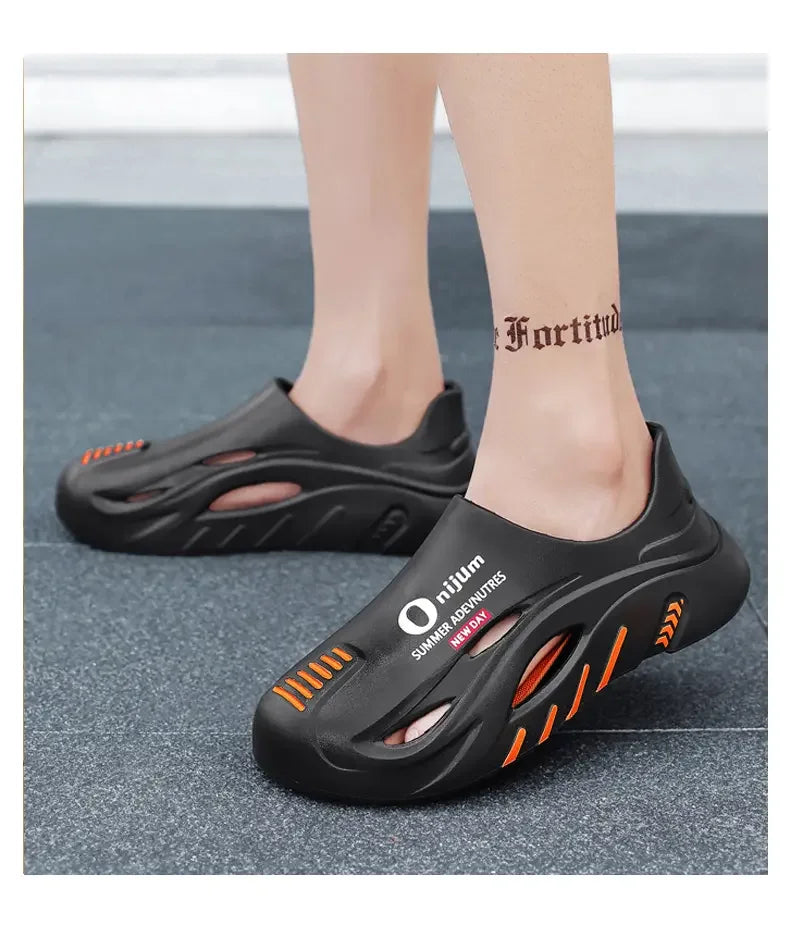 Men Summer Comfortable Beach Sandals Male Flip Flops Outdoor Thick Soft Clogs Casual Man Water Garden Shoes Women Beach Slippers