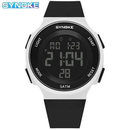 SYNOKE Student Electronic Watch Unisex Sport Watch Multifunction Military Sports Waterproof Luminous LED Digital Men Big Dial