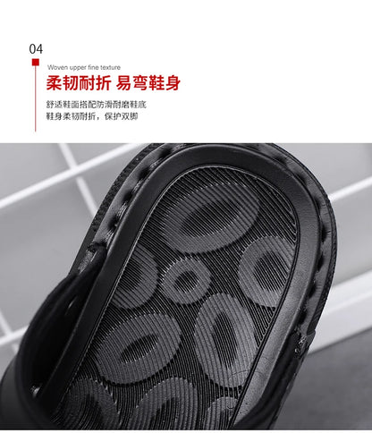 Men's Slippers Summer 2024 Beach Slippers High Quality Non-Slip Flip Flops Soft Sole Outdoor Indoor Slides Slippers Male