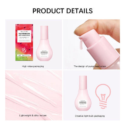 Watermelon Glow Niacinamide Facial Essence Hydrating Nourish Dew Drops Highlight Priming Liquid For Skincare 60ml Makeup Cream