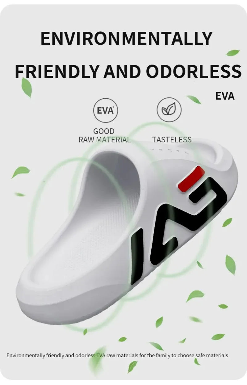 Extra-thick Sole Men Soft Air Cushion Casual Slippers EVA Sandals Fashion Flip Flops Outdoor Summer Seaside Beach Shoes