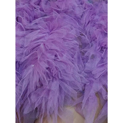 Sparkly Rhinestones Sequins Tube Tutu Mesh Dresses for Women Sexy Birthday Party Prom Evening Dress Photo Shoot Wear