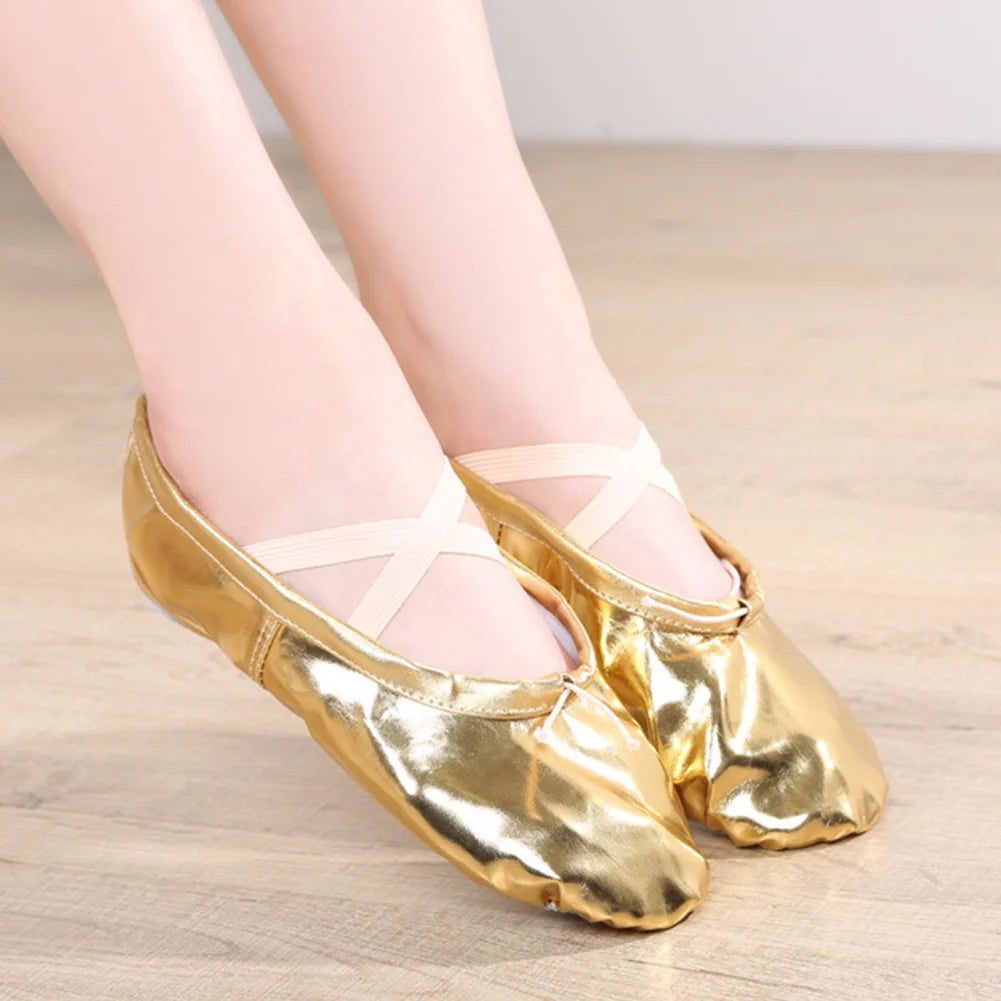 Princess Shining Girls Ballet Shoes Soft Sole Ballet Dance Slippers Ladies Ballerina Ballet Shoes Women Gymnastics Dance Shoes
