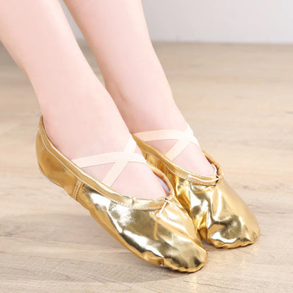 Princess Shining Girls Ballet Shoes Soft Sole Ballet Dance Slippers Ladies Ballerina Ballet Shoes Women Gymnastics Dance Shoes
