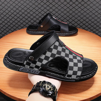 Men's Slippers Summer 2024 Beach Slippers High Quality Non-Slip Flip Flops Soft Sole Outdoor Indoor Slides Slippers Male