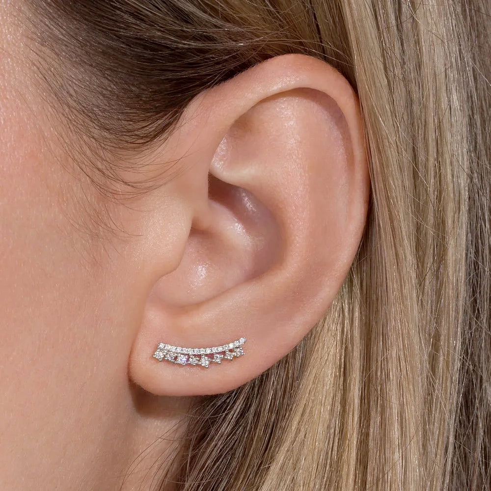 Designer Ear Cartilage Piercing Helix Daith Earrings for Women 1pc Screw Stainless Steel Crystal Earbone Earing on Ear Jewelry