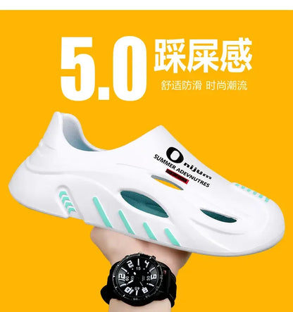 Men Summer Comfortable Beach Sandals Male Flip Flops Outdoor Thick Soft Clogs Casual Man Water Garden Shoes Women Beach Slippers